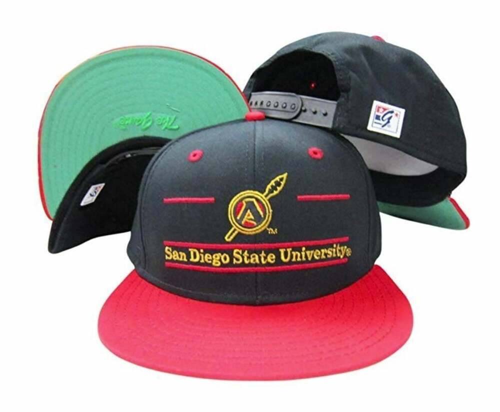 The Game Vintage Classic Split Bar San Diego State Aztecs Snapback Hat / Cap